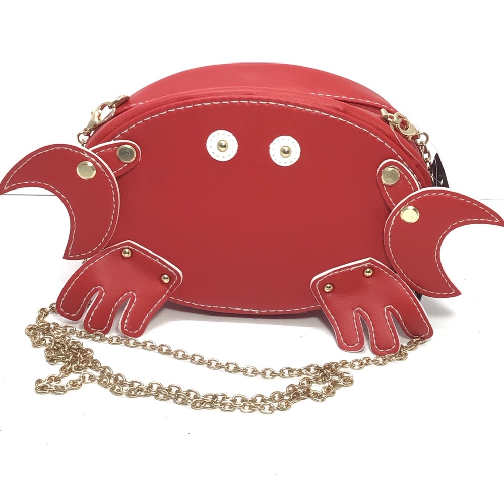 Chateau International Red Crab Crossbody Bag Purse